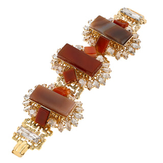 Carnelian statement bracelet with crystals - Anton Heunis Handmade Jewelr