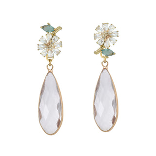 Anton Heunis - Daisy earrings with crystal drop