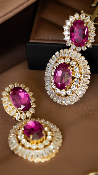 Aurora Earrings Fuchsia