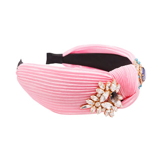 Vintage inspired pink headband tiara with vintage stones - Anton Heunis