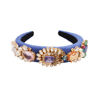 Blue tiara with vintage statement stones - Anton Heunis