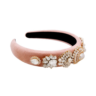 Rose headband with golden and pearl statement details - Anton Heunis