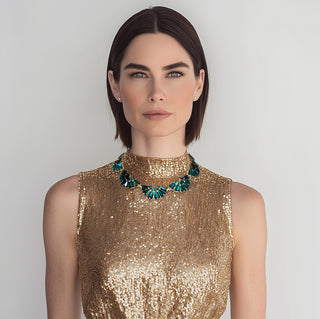 Anton Heunis - Emerald green flower necklace
