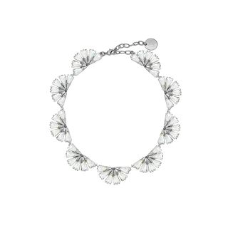 Anton Heunis - Silver and crystal flower necklace