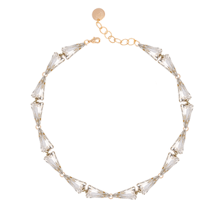 Anton Heunis - Gold and crystal sparkly triangle choker