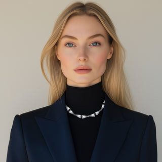 Anton Heunis - Gold and crystal sparkly triangle choker
