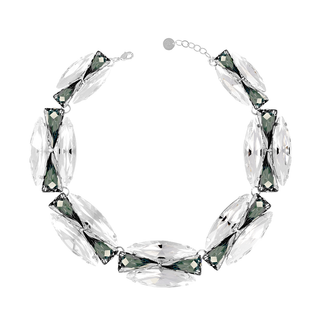 Anton Heunis - Statement silver chunky necklace with crystals