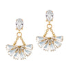 Anton Heunis - Gold statement earrings with crystal flower