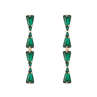 Anton Heunis - Cascade of tiny emerald green triangle crystal earrings