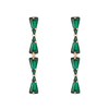 Anton Heunis - Cascade of tiny emerald green triangle crystal earrings