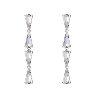 Anton Heunis - Cascade of tiny silver triangle crystals earrings