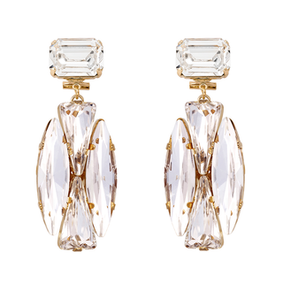 Anton Heunis - Chunky gold crystal drop earrings