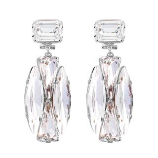 Anton Heunis - Silver chunky crystal drop earrings