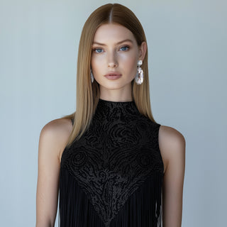 Anton Heunis - Silver chunky crystal drop earrings