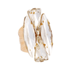 Gold rectangular ring with chunky crystals