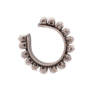 Dark silver ear cuff with crystals - Anton Heunis