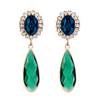 Anton Heunis - Blue earrings with green drop