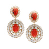 Aurora Earrings Red Pearl