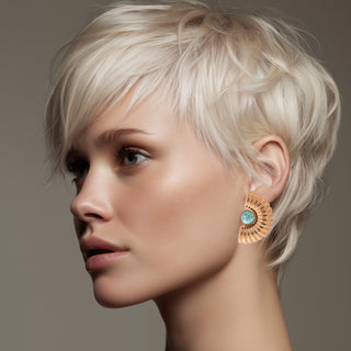 Zania Earrings Turquoise