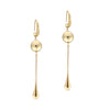 Golden drop earrings with hook - Anton Heunis