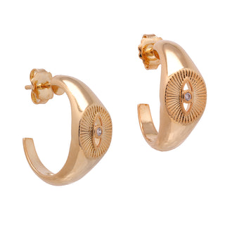 Golden hoop with eye detail - Anton Heunis