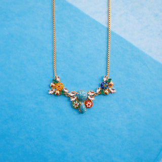 Golden necklace with colorful stones Anton Heunis