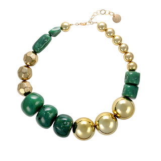 Green and gold bubble statement necklace - Anton Heunis