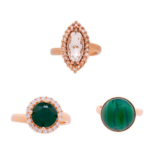 Green rings set of three - Anton Heunis