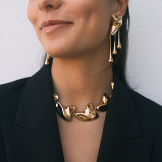 Liquid metal jewelry, gold plated - Anton Heunis