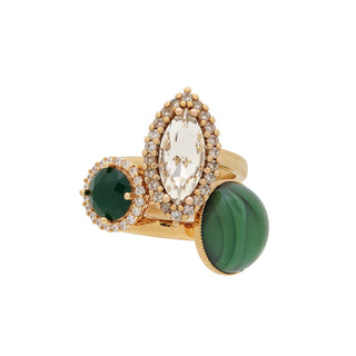Malachite and emerald green rings set of three - Anton Heunis