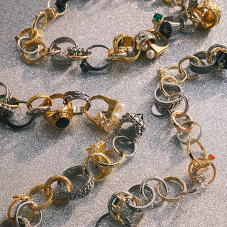 Mixed metals ring statement chunky necklace - Anton Heunis