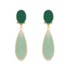 Opaque green drop statement earrings - Anton Heunis