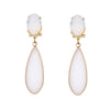 Opaque white drop statement earrings - Anton Heunis