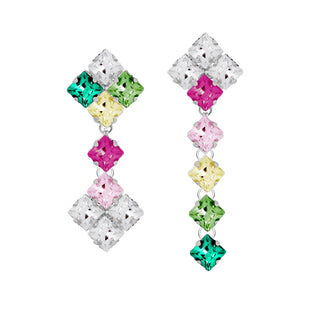 Amalia Earrings Silver Multicolor