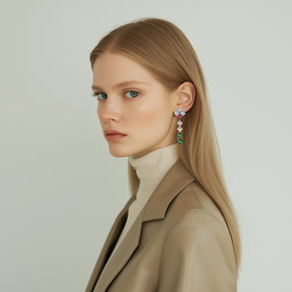 Amalia Earrings Silver Multicolor