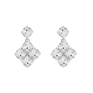 Lila Earrings Crystal Silver