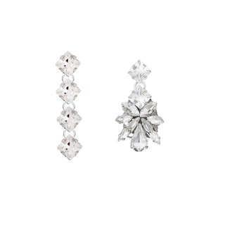 Clara Earrings Crystal Silver