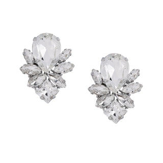 Luz Earrings Crystal Silver