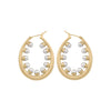 Delicate gold hoops with tiny pearls - Anton Heunis