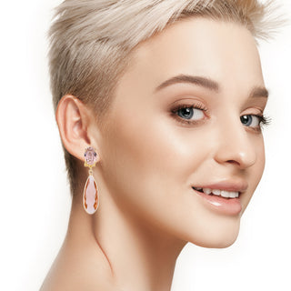 Peach drop statement earrings - Anton Heunis