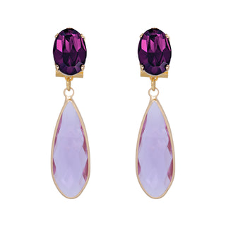 Purple and lilac drop statement earrings - Anton Heunis