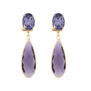 Purple drop statement earrings - Anton Heunis