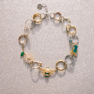 Ring necklace with golden bee statement - Anton Heunis