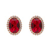 Red crystal earrings with zirconia - Anton Heunis