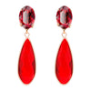 Red crystal earrings with statement drop - Anton Heunis