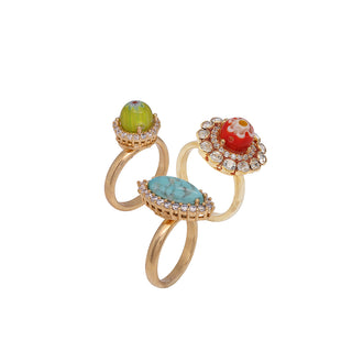 Set of colorful dainty rings - Anton Heunis