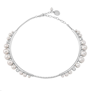 Silver chain necklace with pearls - Anton Heunis