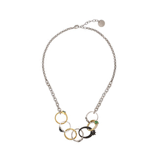 Silver chain vintage rings statement necklace - Anton Heunis