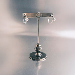 Silver dainty earrings with crystal centerpiece - Anton Heunis