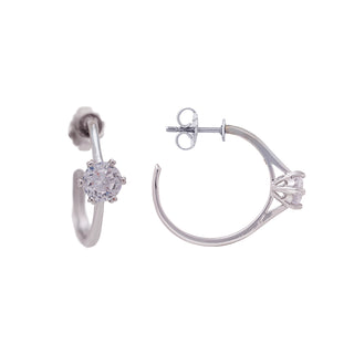 Silver dainty earrings with crystal detail - Anton Heunis